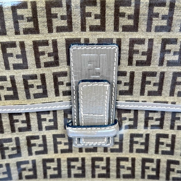 FENDI Zucca Shoulder Bag Coating Canvas And Leather - Picture 11 of 12